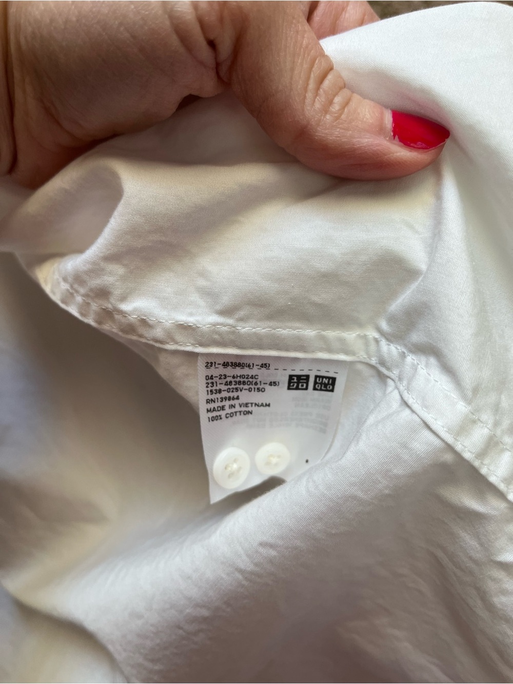 Uniqlo oversized double pocket white button up cotton shirt XS - Picture 8 of 14